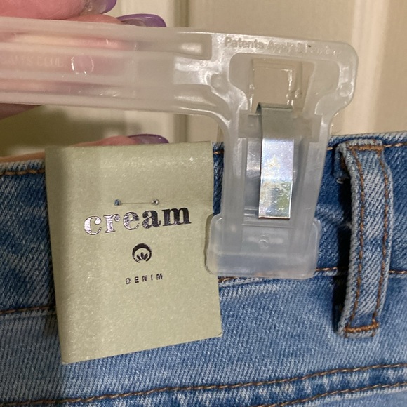 NWT Cream jeans high waist. 14in length 38in - Picture 3 of 5